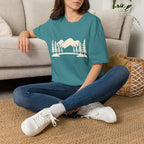 Mountain Pines T-Shirt — Minimal Scenic Forest Graphic