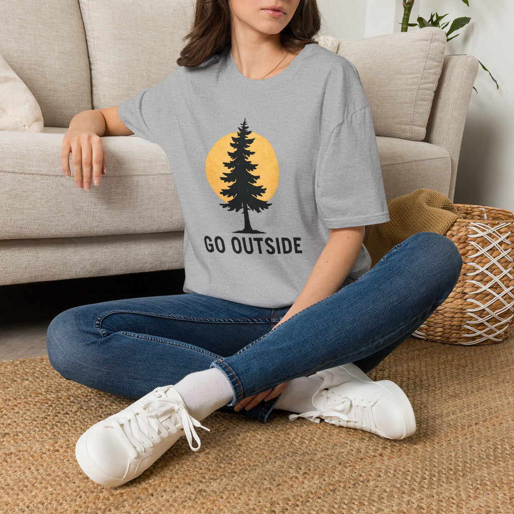Go Outside Tree T-Shirt — Nature Adventure Graphic Tee
