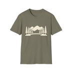 Mountain Pines T-Shirt — Minimal Scenic Forest Graphic