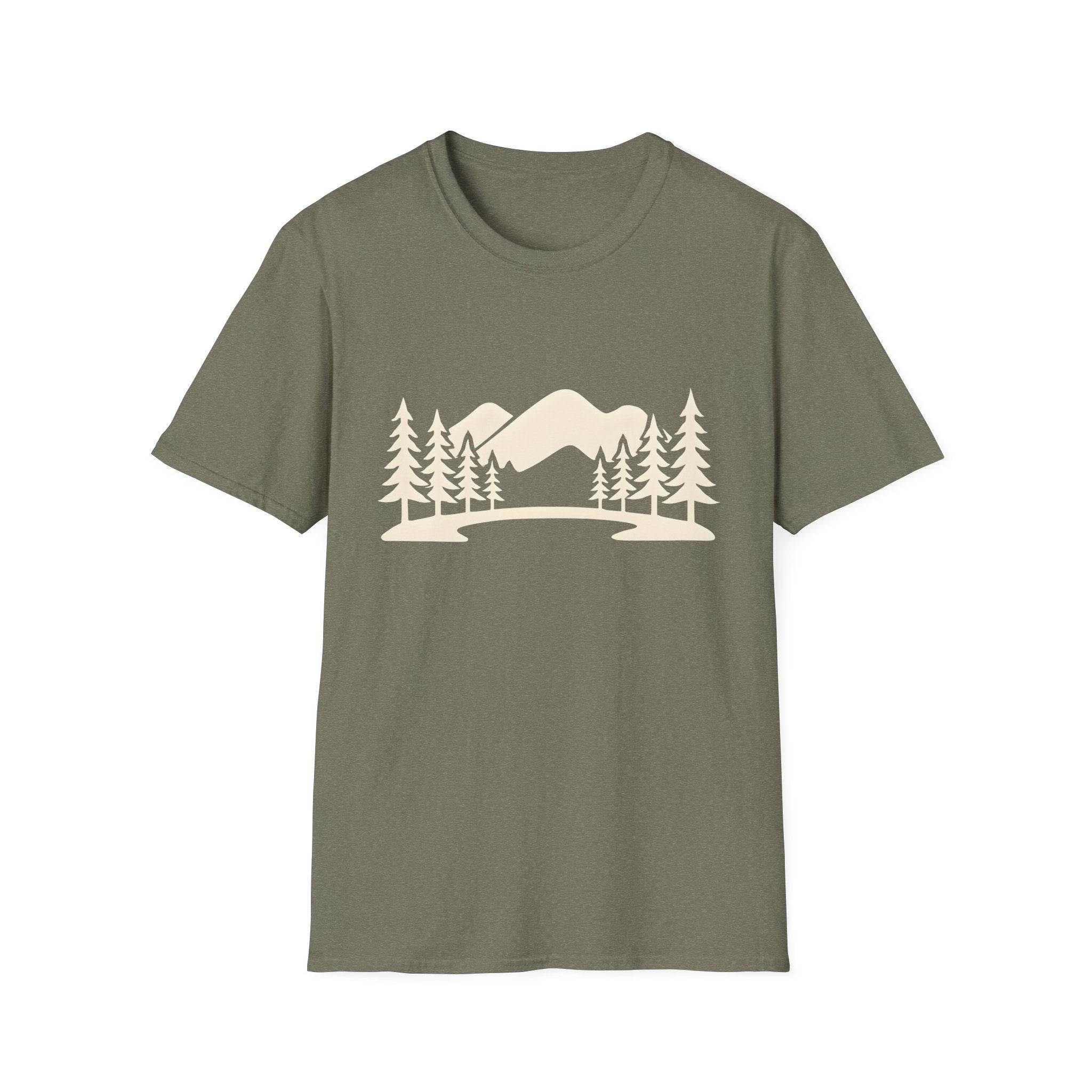Mountain Pines T-Shirt — Minimal Scenic Forest Graphic