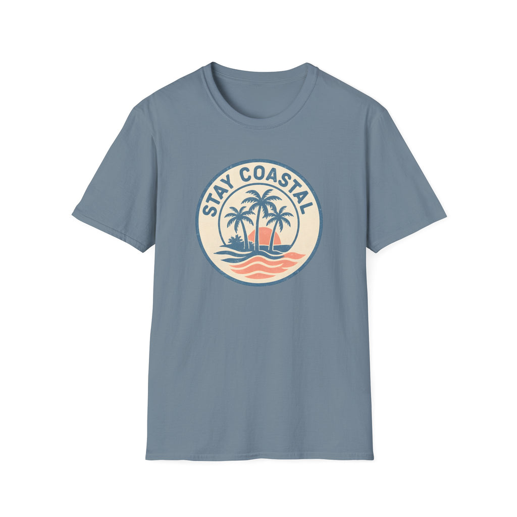 Stay Coastal T-Shirt — Vintage Palm Beach Sunset Tee