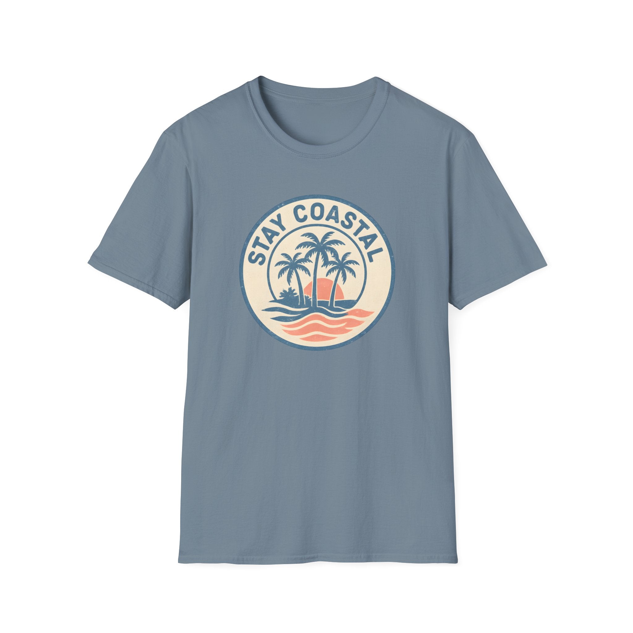Stay Coastal T-Shirt — Vintage Palm Beach Sunset Tee