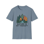 Nature Is My Therapy T-Shirt — Scenic Forest River Graphic Tee