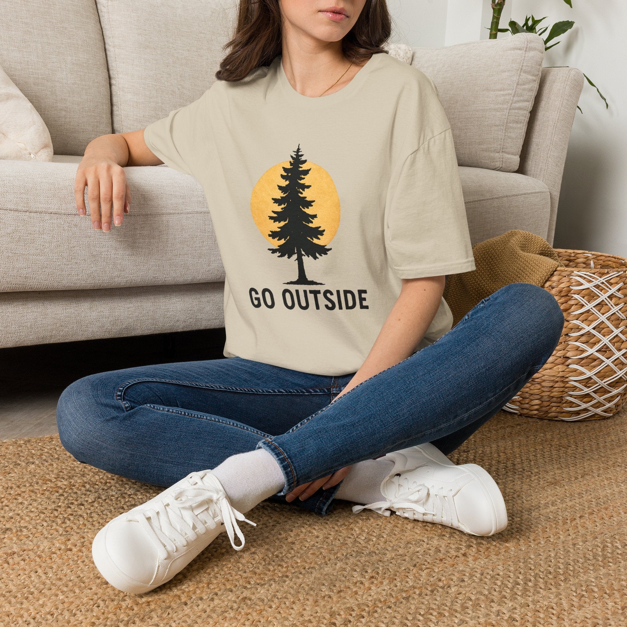 Go Outside Tree T-Shirt — Nature Adventure Graphic Tee