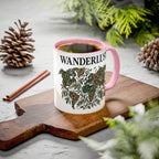 Wanderlust Floral Travel Mug — 11oz/15oz Ceramic Coffee Cup