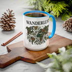 Wanderlust Floral Travel Mug — 11oz/15oz Ceramic Coffee Cup