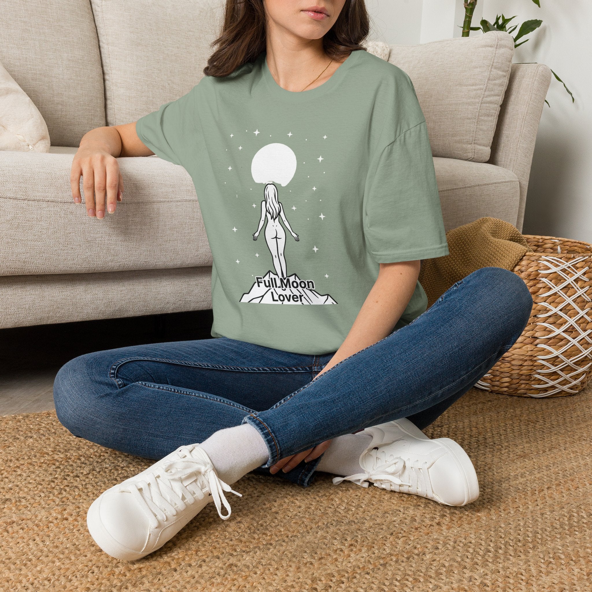 Moon Goddess T-Shirt — Celestial 'Moon Lover' Graphic Tee