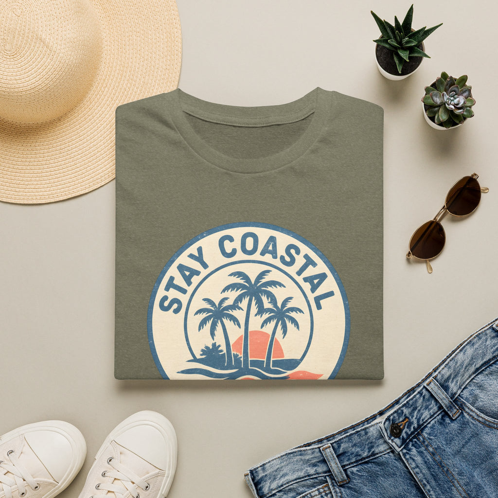Stay Coastal T-Shirt — Vintage Palm Beach Sunset Tee