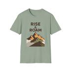 Rise & Roam Mountain T-Shirt — Adventure Graphic Tee for Hikers & Travelers