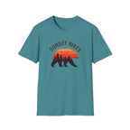 Sunset Hikes T-Shirt — Bear Silhouette Mountain Sunset Tee