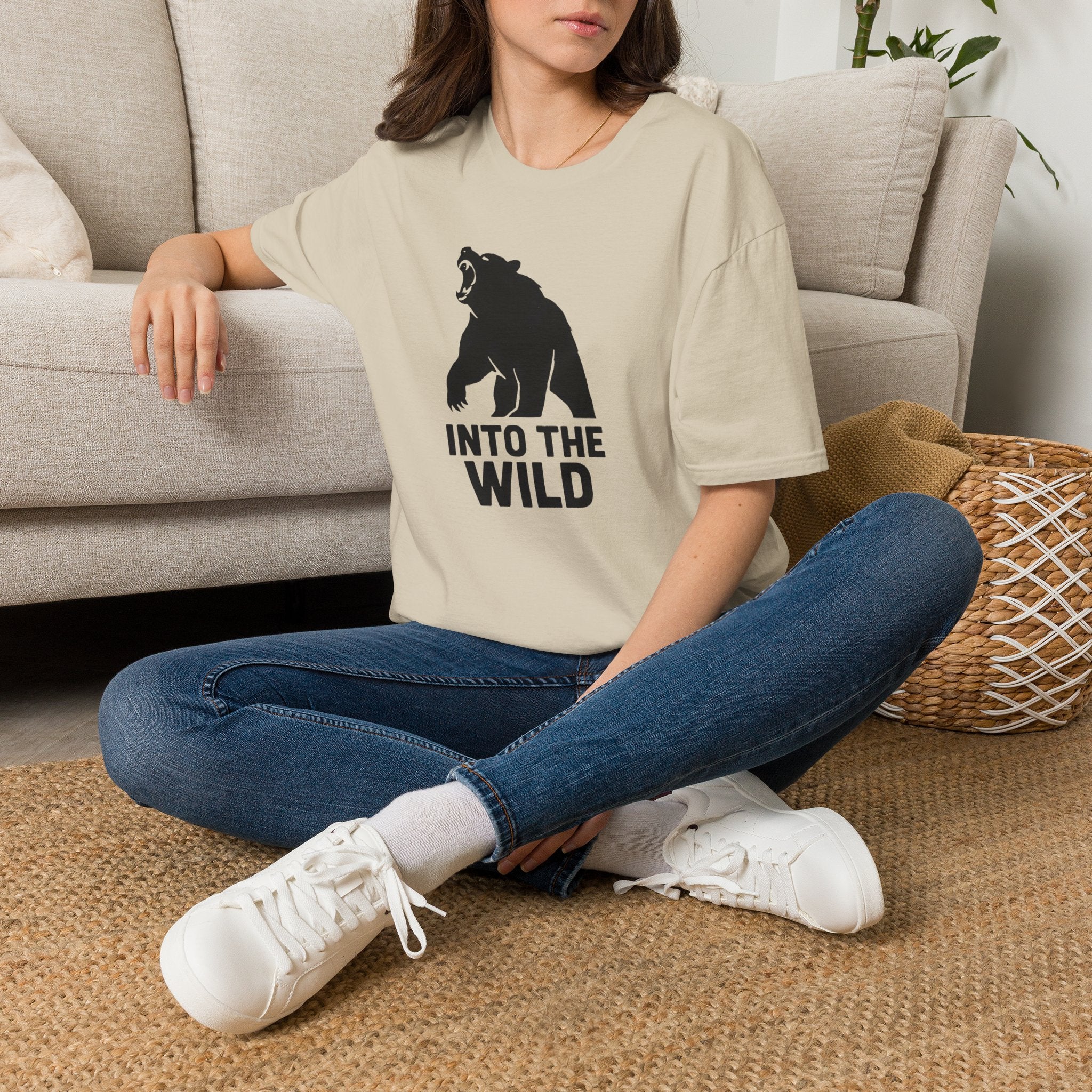 Into The Wild Bear T-Shirt — Outdoor Adventure Graphic Tee