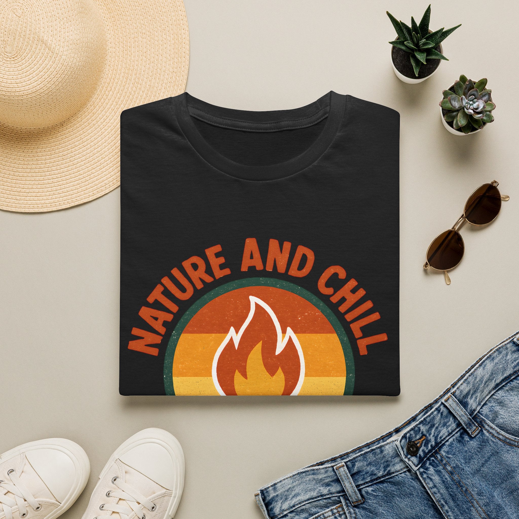 Nature and Chill Campfire T-Shirt
