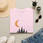 T-Shirt: Retro Camper Night Moon Tee — Forest Van Camping Graphic