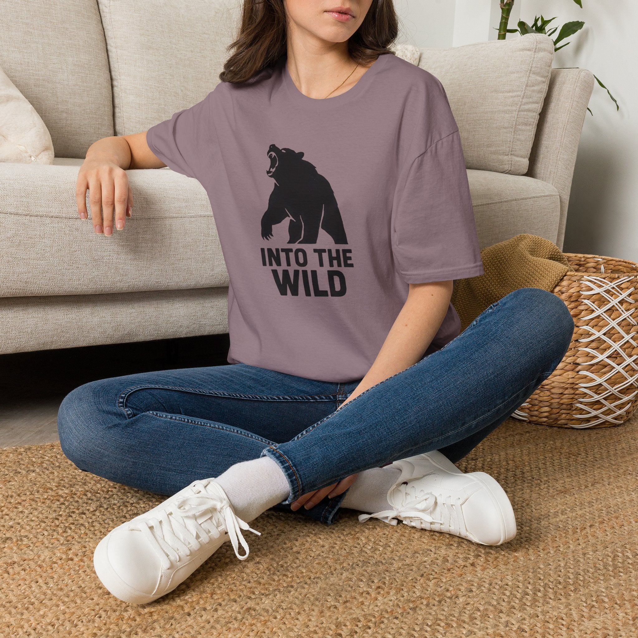 Into The Wild Bear T-Shirt — Outdoor Adventure Graphic Tee