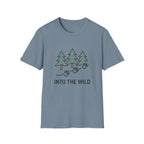 Into the Wild T-Shirt — Pine Trees & Paw Prints Outdoors Tee