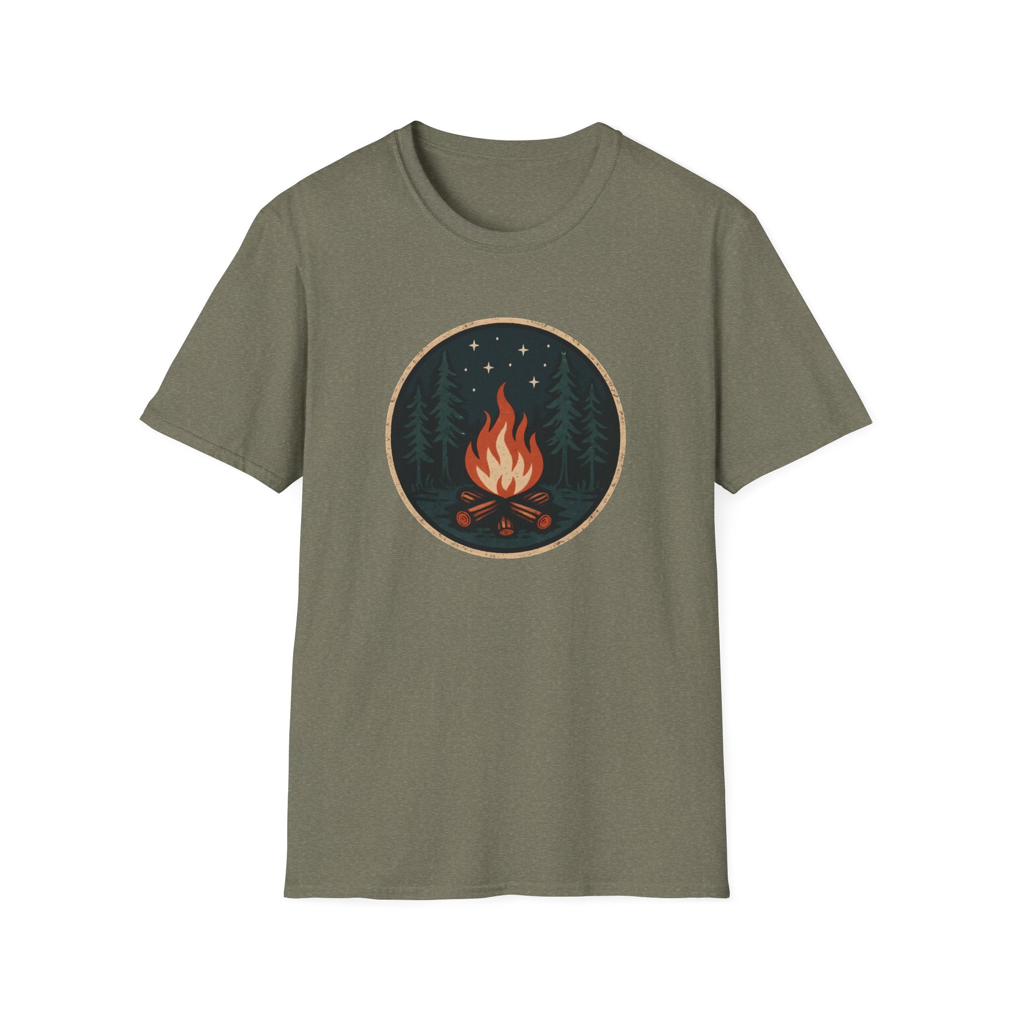 Campfire Night T-Shirt — Cozy Wilderness Bonfire Graphic Tee