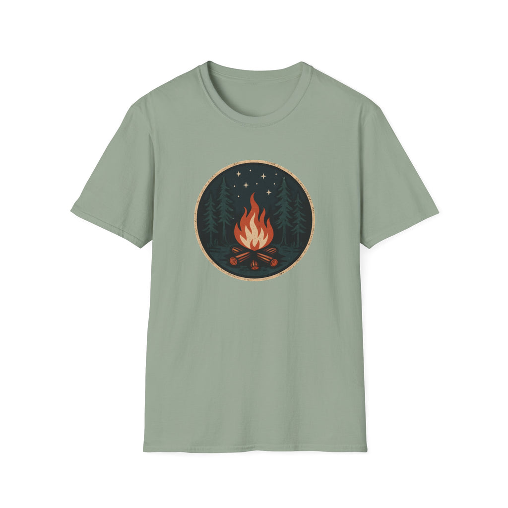 Campfire Night T-Shirt — Cozy Wilderness Bonfire Graphic Tee