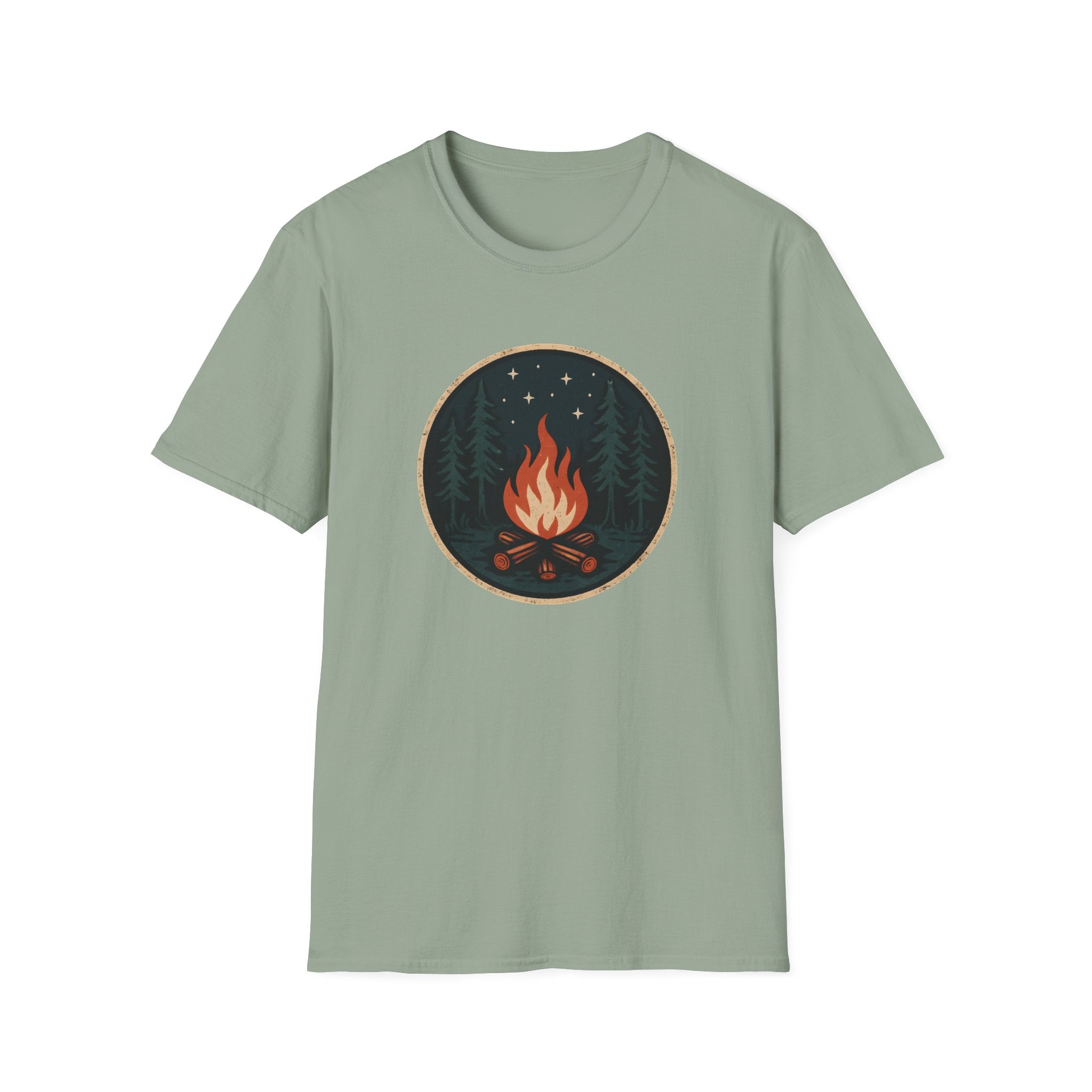 Campfire Night T-Shirt — Cozy Wilderness Bonfire Graphic Tee