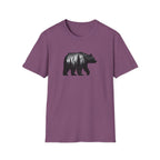Bear Silhouette T-Shirt — Geometric Forest Graphic Tee