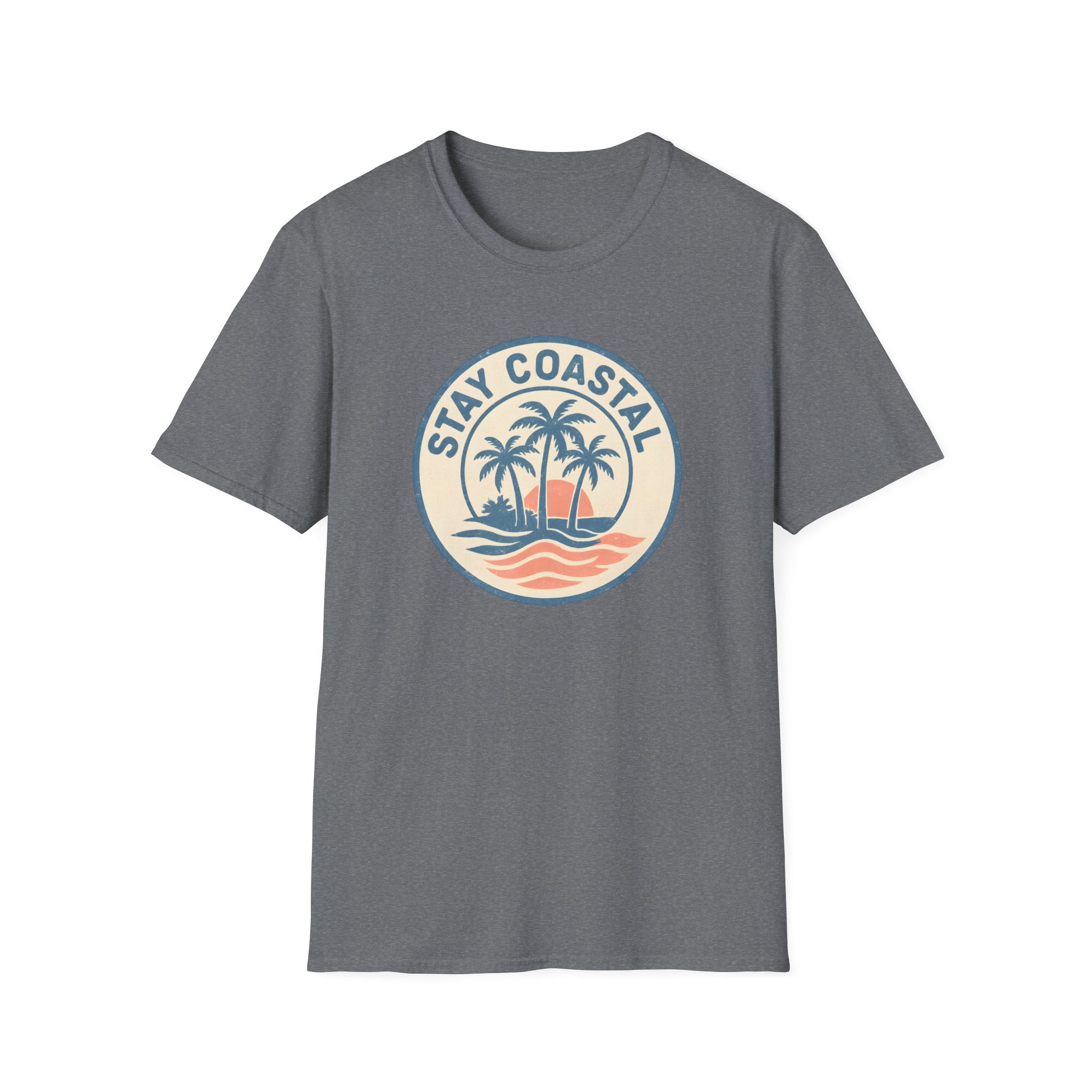 Stay Coastal T-Shirt — Vintage Palm Beach Sunset Tee