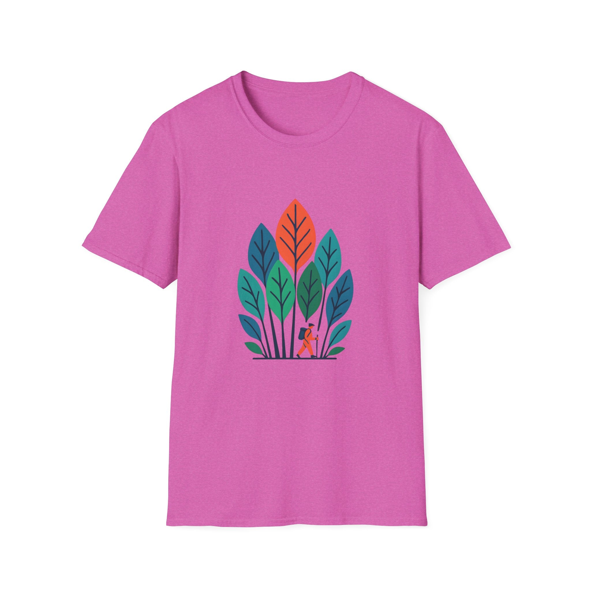 T-Shirt — Minimalist Colorful Leaf Forest Graphic