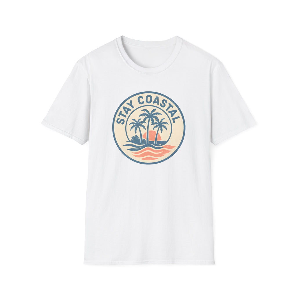 Stay Coastal T-Shirt — Vintage Palm Beach Sunset Tee