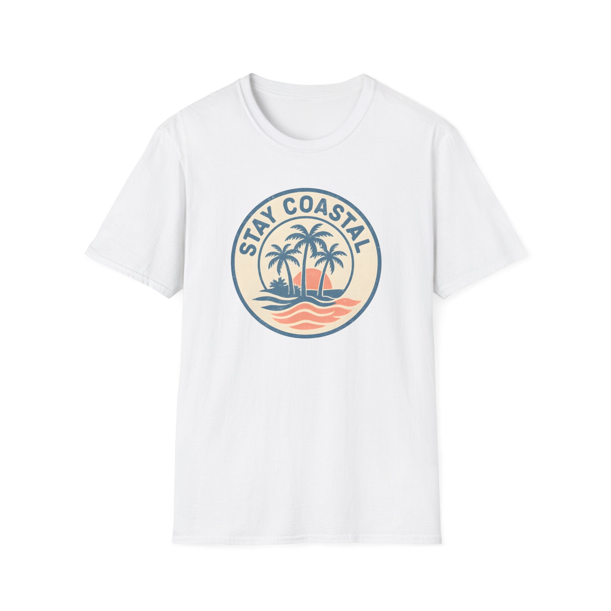 Stay Coastal T-Shirt — Vintage Palm Beach Sunset Tee