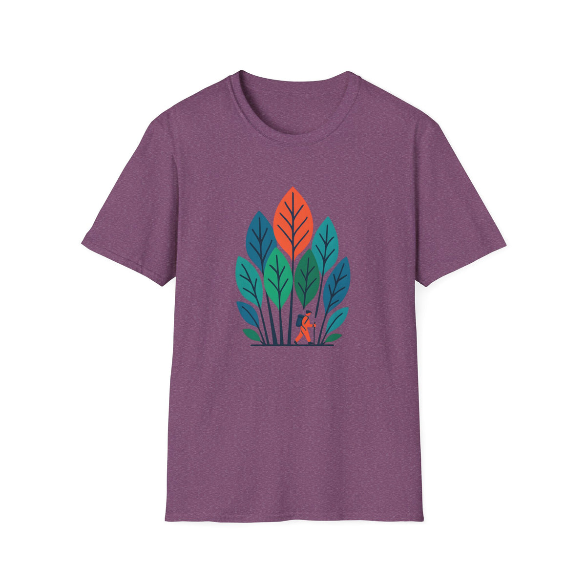 Minimalist Colorful Leaf Forest Graphic T-Shirt