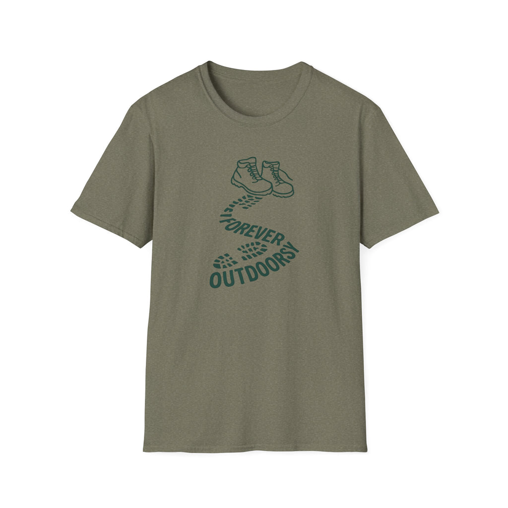 Forever Outdoors T-Shirt — Hiking Boots Graphic Tee