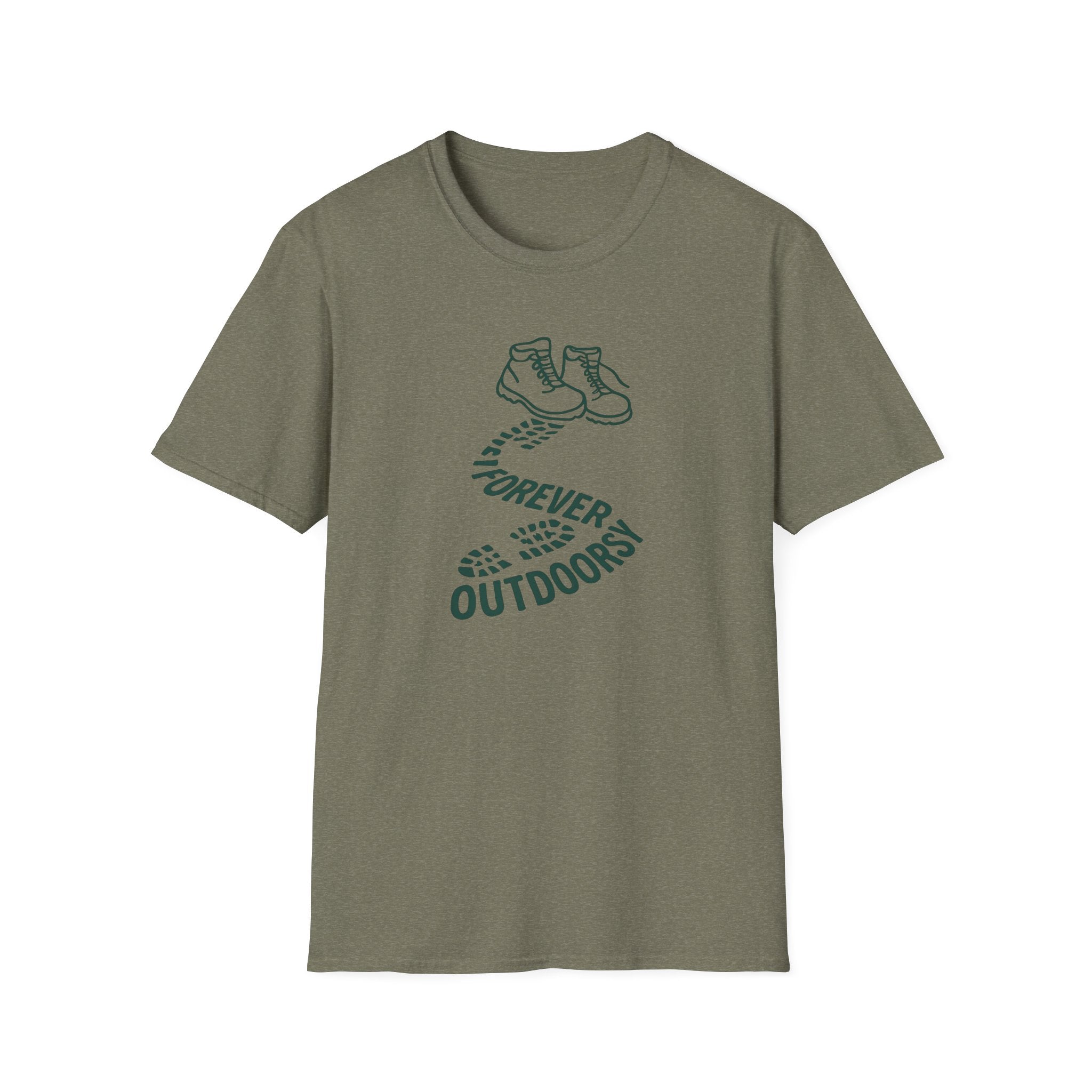 Forever Outdoors T-Shirt — Hiking Boots Graphic Tee