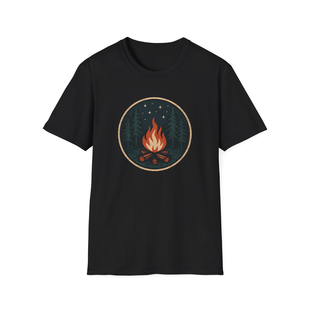 Campfire Night T-Shirt — Cozy Wilderness Bonfire Graphic Tee