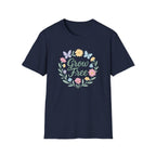 Grow Free Floral T-Shirt — Pastel Garden Butterfly Tee