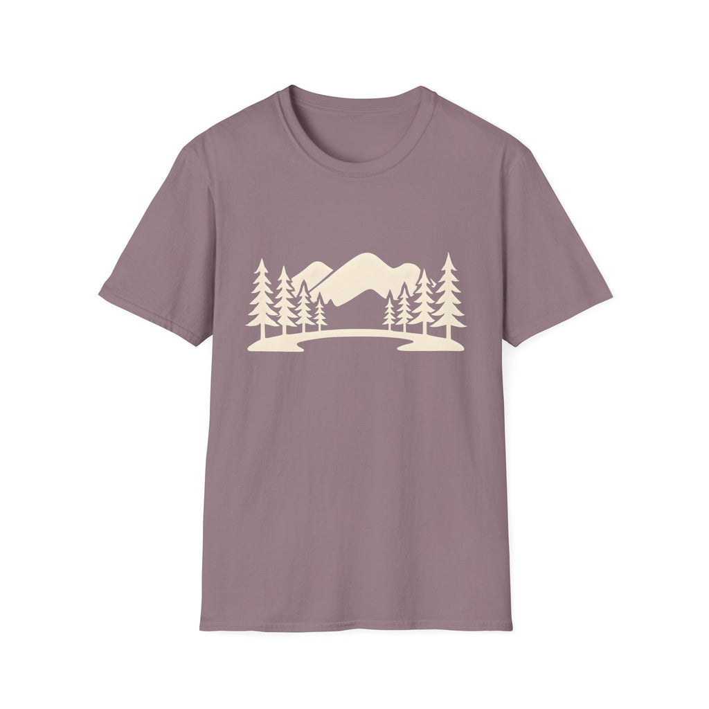 Mountain Pines T-Shirt — Minimal Scenic Forest Graphic