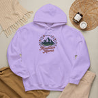 Mountain Mama Hoodie — Floral Mountain Graphic Pullover for Outdoor Moms