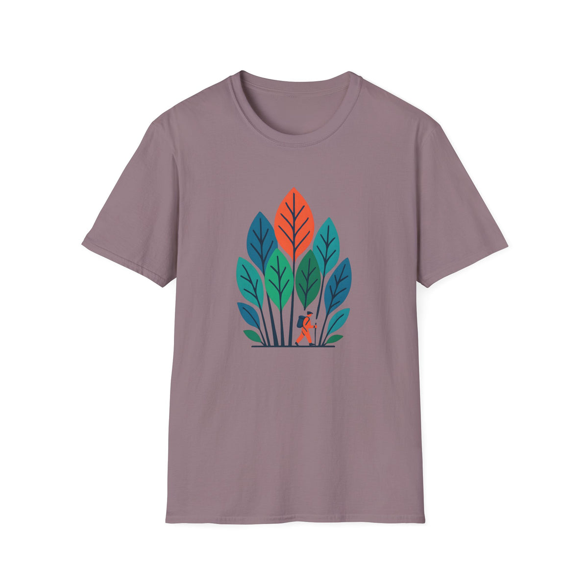 Minimalist Colorful Leaf Forest Graphic T-Shirt