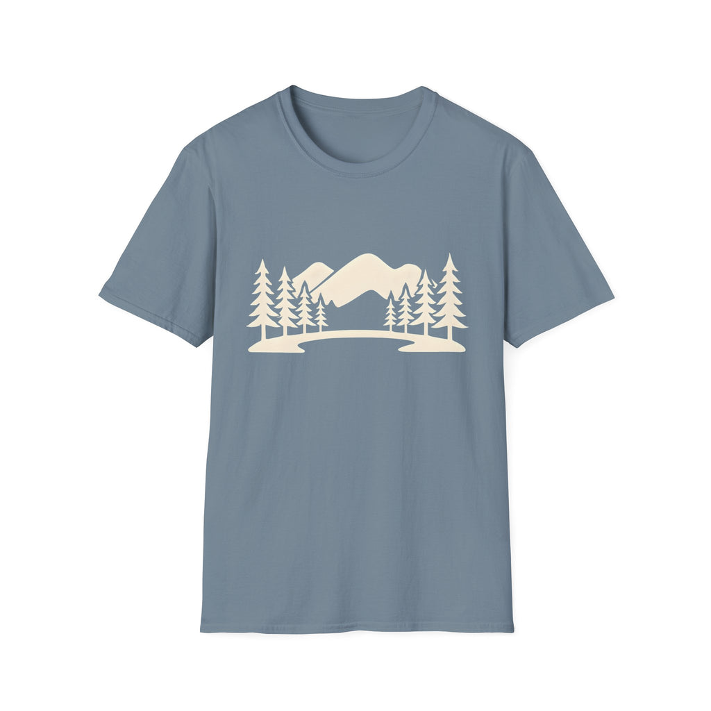 Mountain Pines T-Shirt — Minimal Scenic Forest Graphic