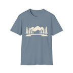 Mountain Pines T-Shirt — Minimal Scenic Forest Graphic