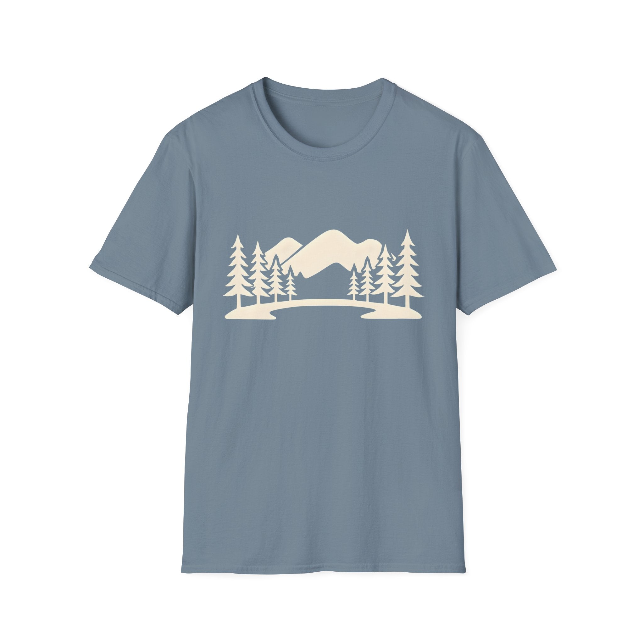 Mountain Pines T-Shirt — Minimal Scenic Forest Graphic
