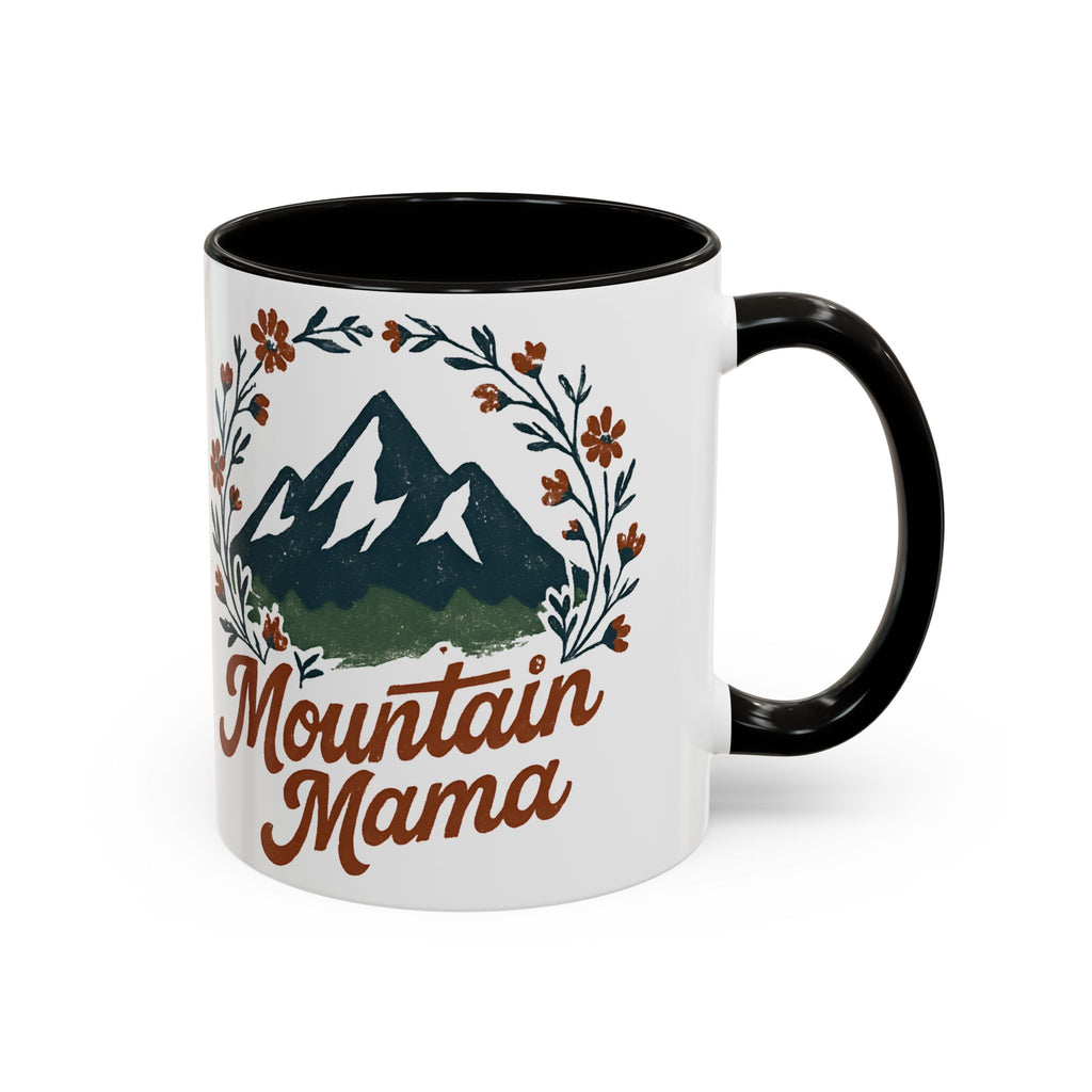 Mountain Mama Coffee Mug — 11oz & 15oz Floral Mountain Ceramic Mug