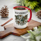 Wanderlust Floral Travel Mug — 11oz/15oz Ceramic Coffee Cup