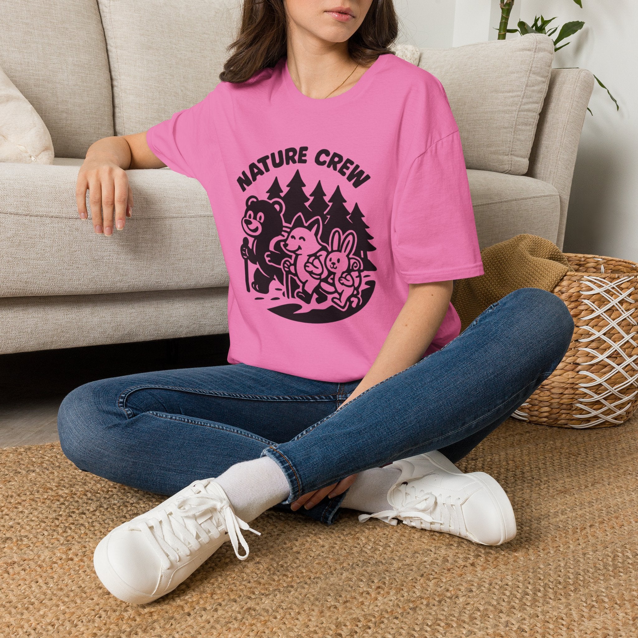 Nature Crew T‑Shirt — Cute Forest Animals Camping Tee