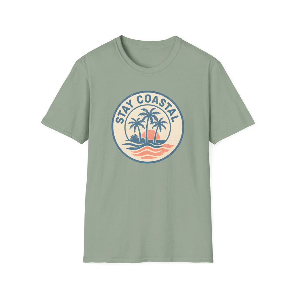 Stay Coastal T-Shirt — Vintage Palm Beach Sunset Tee