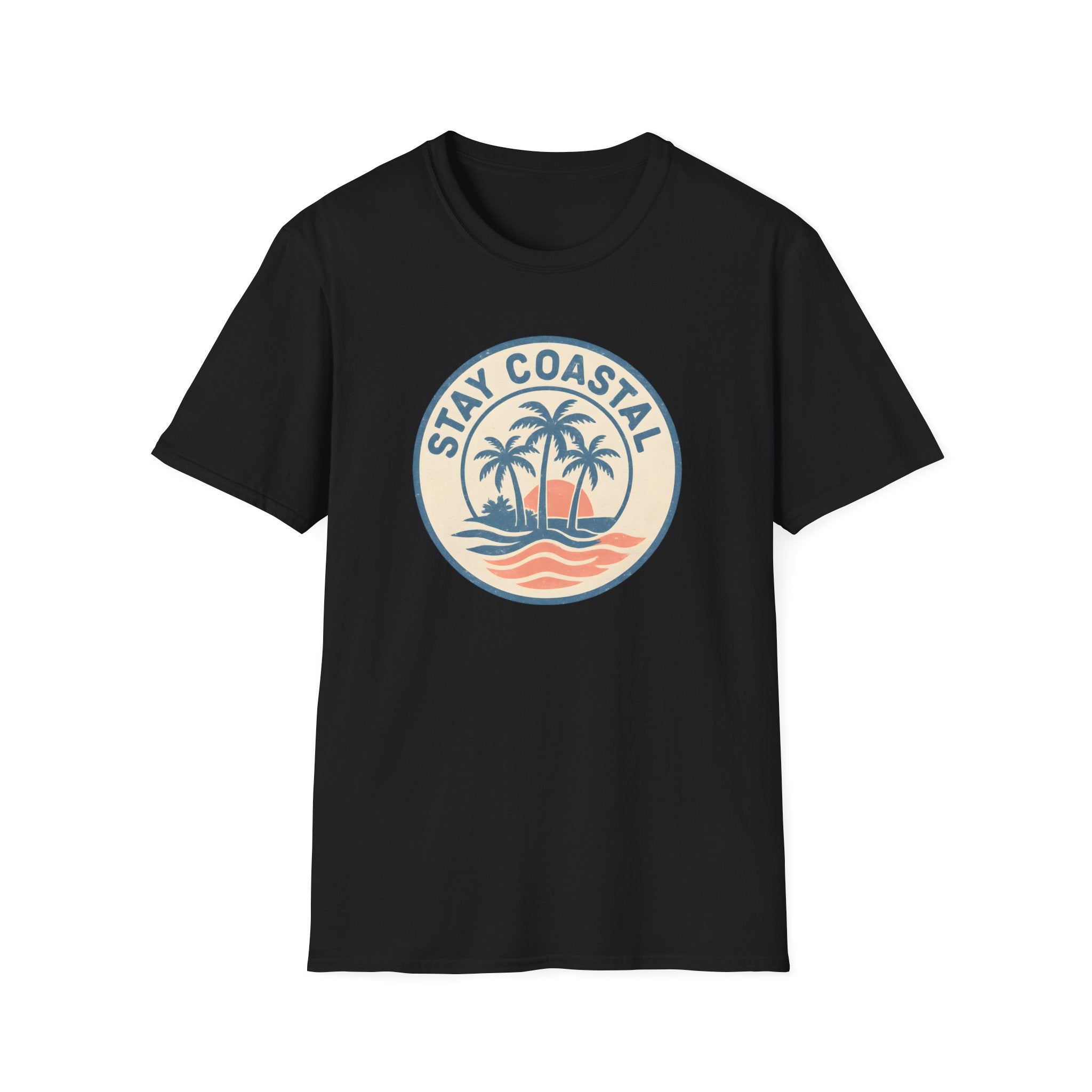 Stay Coastal T-Shirt — Vintage Palm Beach Sunset Tee
