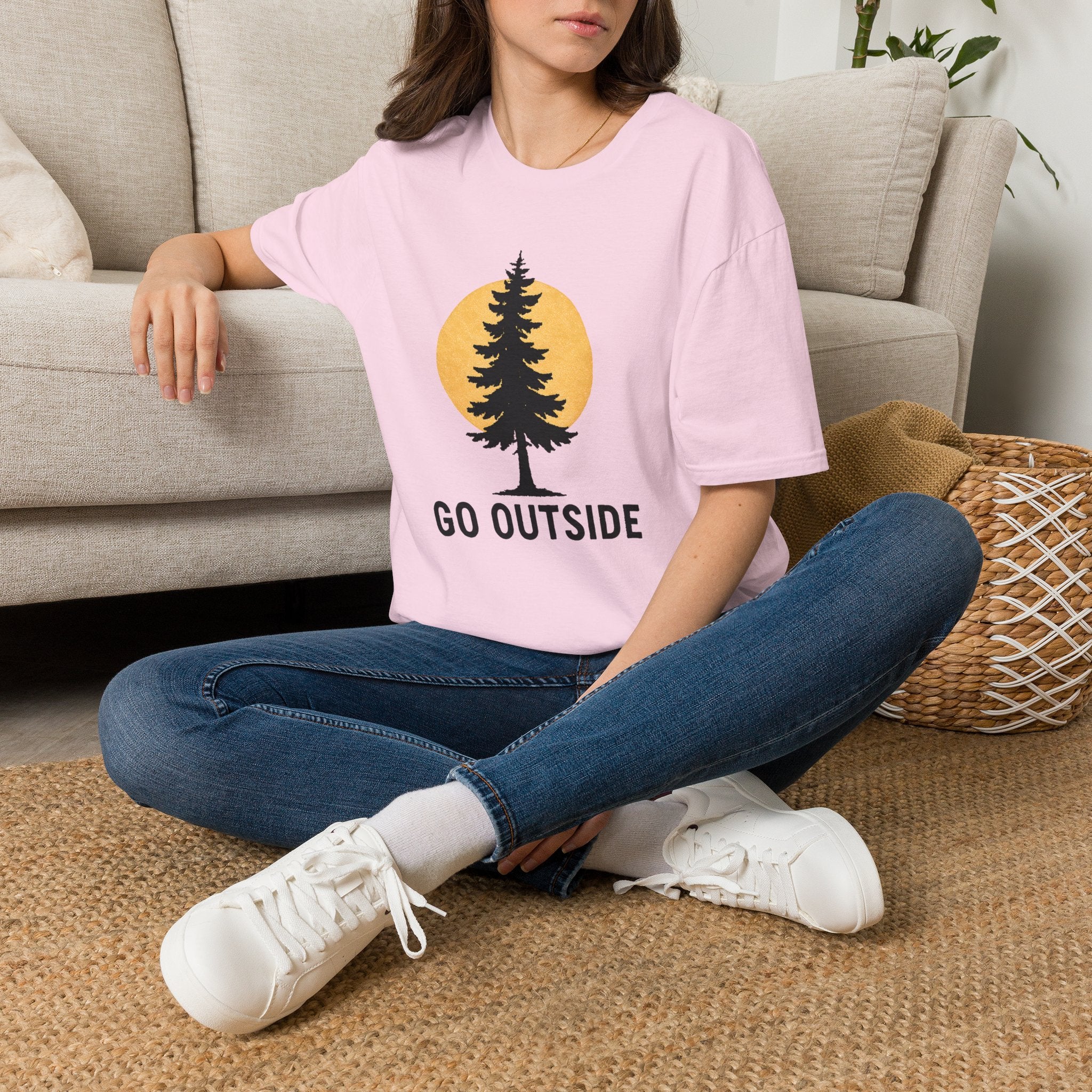 Go Outside Tree T-Shirt — Nature Adventure Graphic Tee