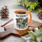 Wanderlust Floral Travel Mug — 11oz/15oz Ceramic Coffee Cup