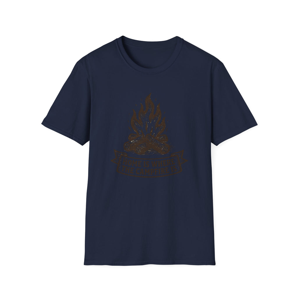 Campfire T-Shirt — "Home Is Where The Campfire Is" Graphic Tee