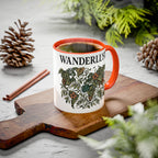 Wanderlust Floral Travel Mug — 11oz/15oz Ceramic Coffee Cup