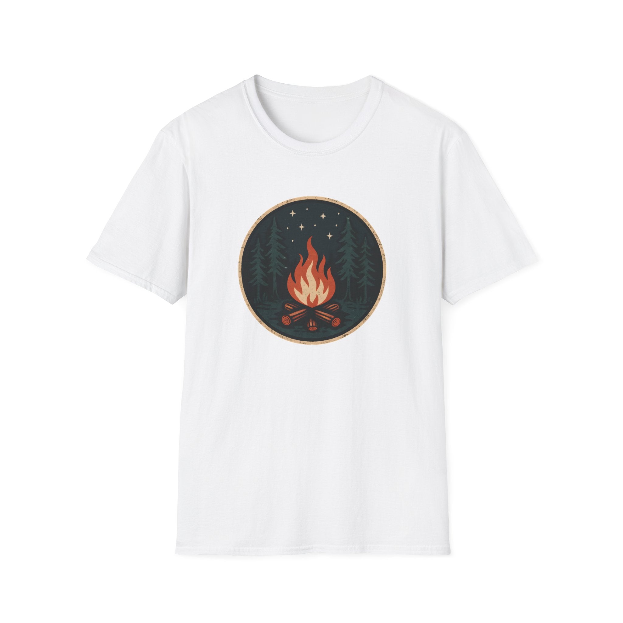 Campfire Night T-Shirt — Cozy Wilderness Bonfire Graphic Tee