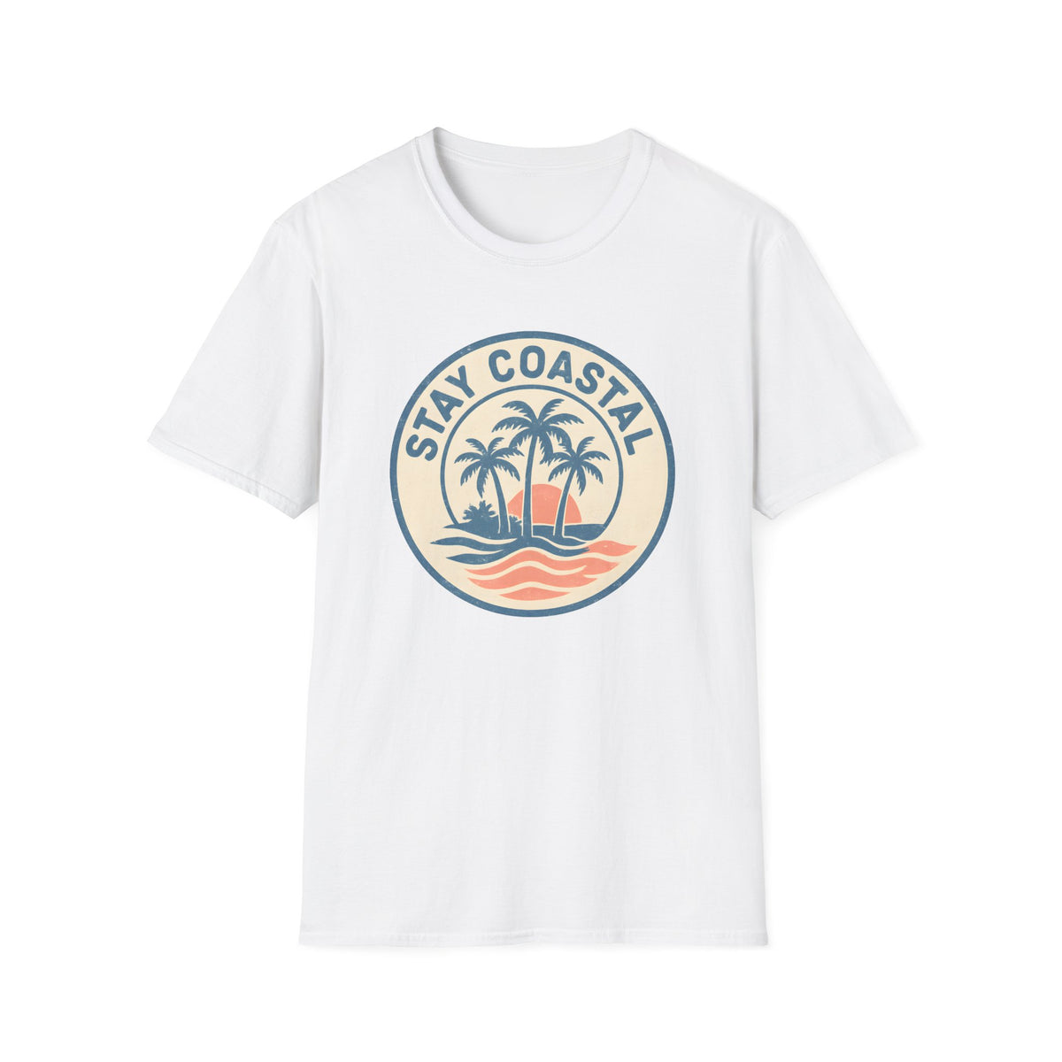 Stay Coastal T-Shirt — Vintage Palm Beach Sunset Tee