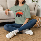 Sunset Hikes T-Shirt — Bear Silhouette Mountain Sunset Tee